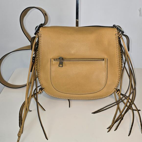 Coach 1941 Whiplash Saddle Bag Fringe Braided Pebble Leather Camel Brown NWT - Picture 4 of 15